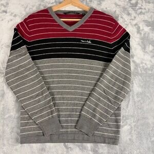 Travis Mathew Merino Wool Blend Sweater Mens Size Large Pullover V-Neck Golf